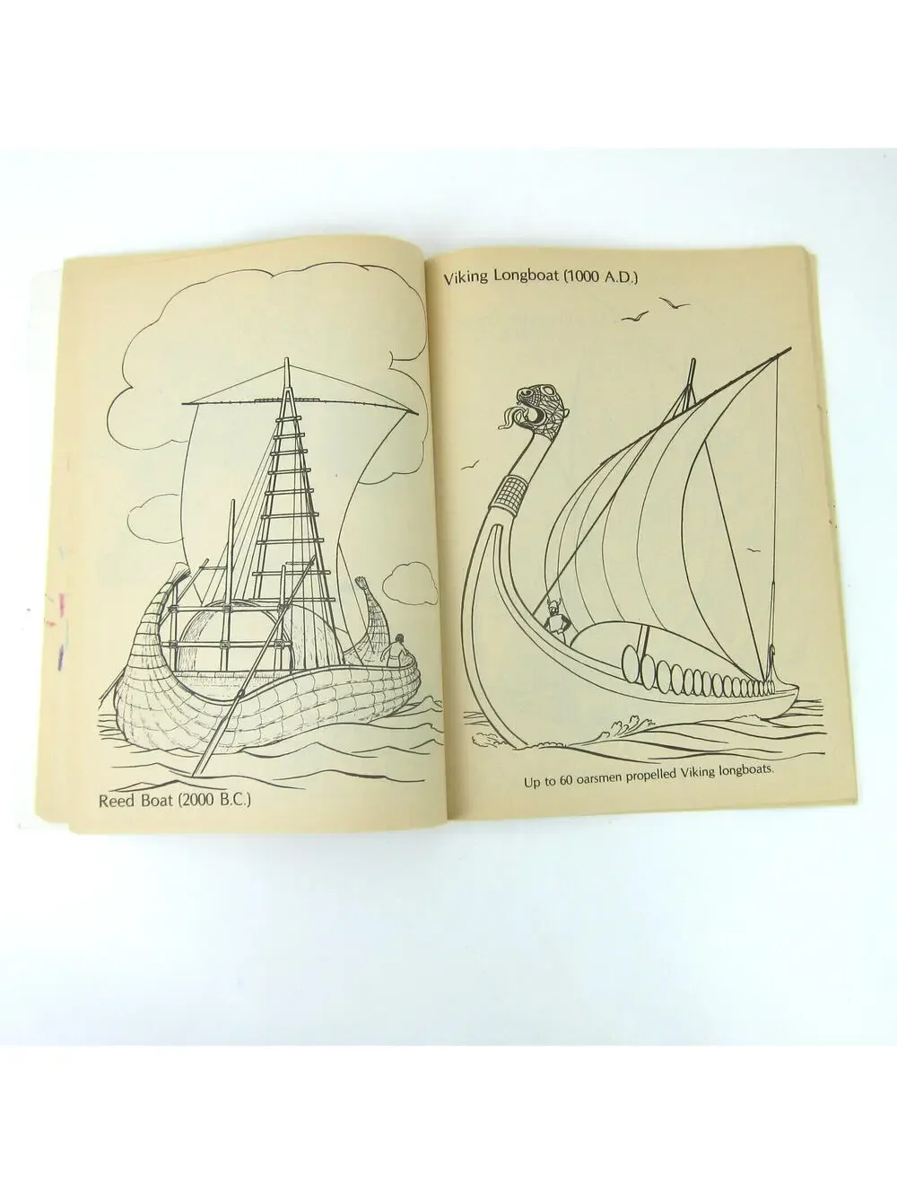 Land Sea Air Space Coloring Book Vintage 1988 Golden Big Coloring Book 56 pages